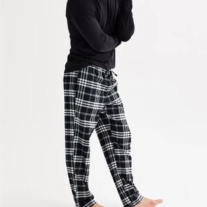 Sonoma Men’s The Essential Flannel Pajama Set Black Yellow Plaid NWT Size XL